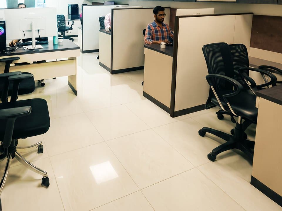 The workspace at the Mumbai office