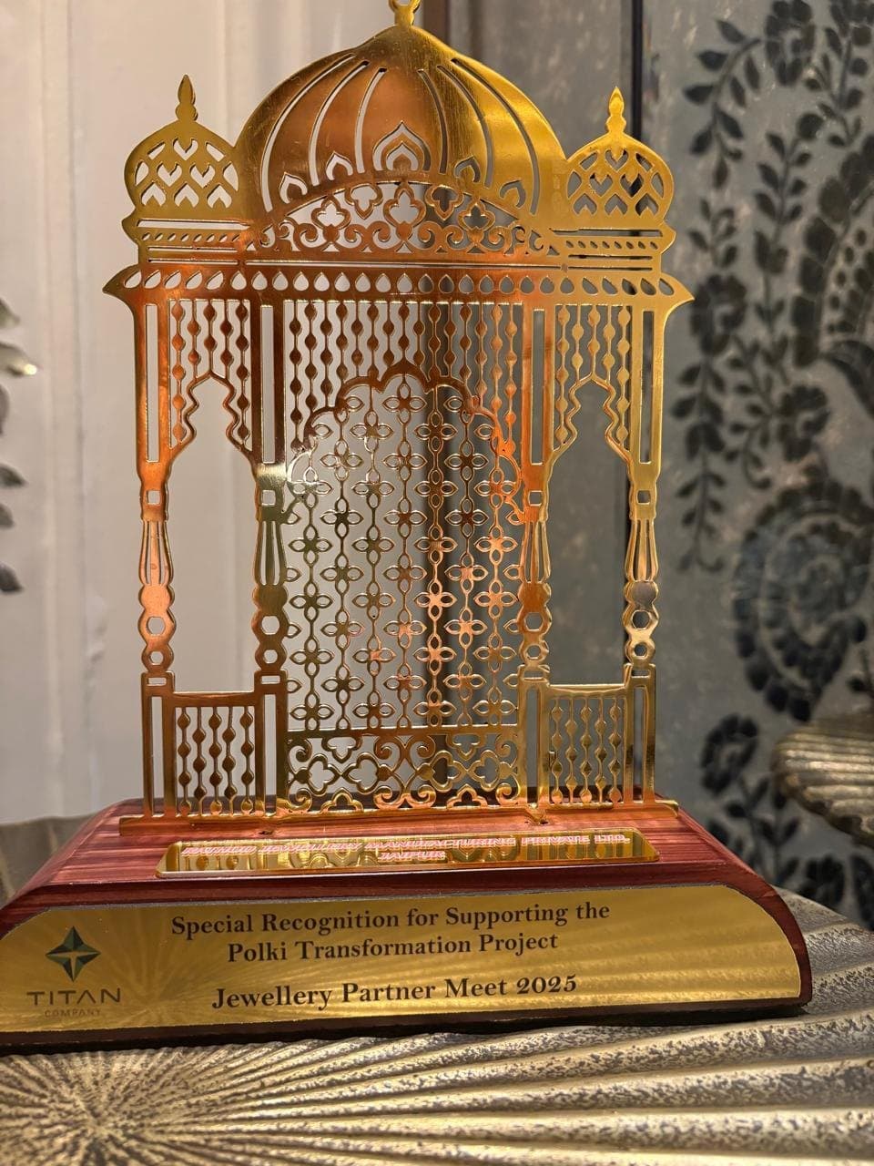 The Special Recognition trophy for supporting the Polki Transformation Project